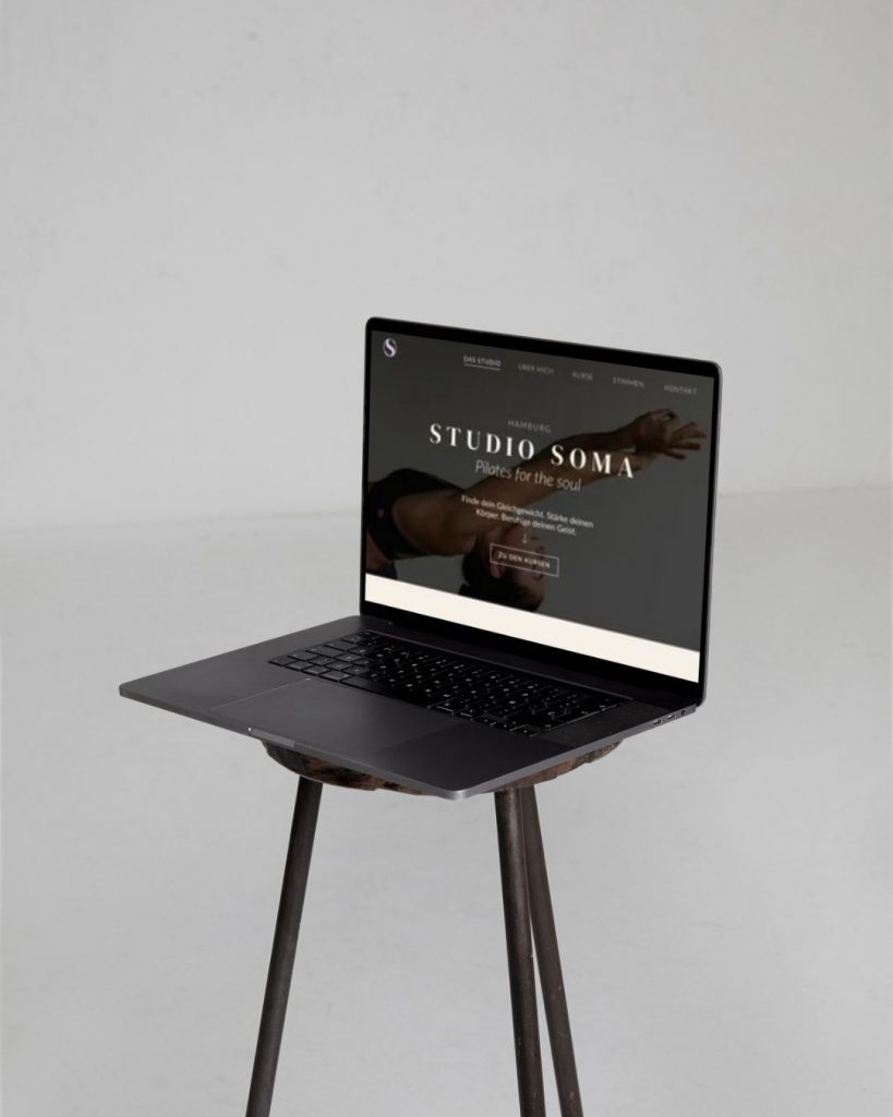 Mockup einer Website