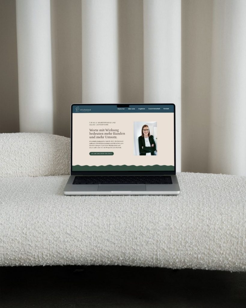 Mockup einer Website