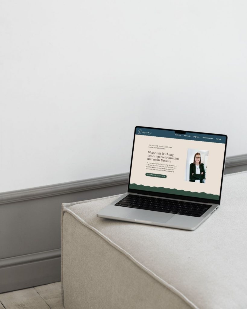 Mockup einer Website