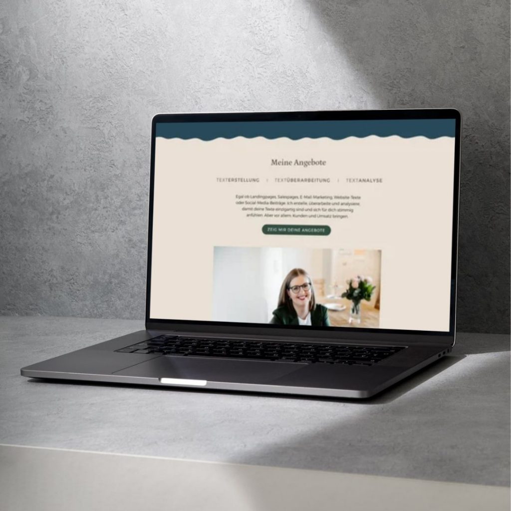 Mockup einer Website